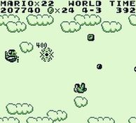 une photo d'Ã©cran de Super Mario Land sur Nintendo Game Boy